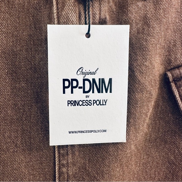 Princess Polly Zakai Cargo Denim Mini Skirt, Brown, Women’s Size 2, NWT - Picture 13 of 16